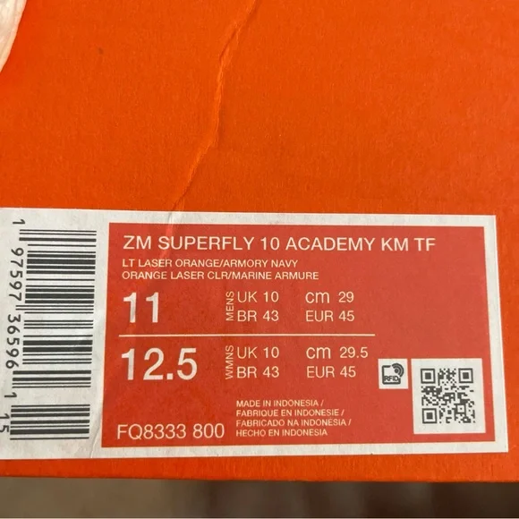 Nike Mercurial Superfly 10 Academy TF Kylian Mbappe Soccer Shoe 11 FQ8333-800 - Picture 5 of 5